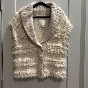 Anthropologie Shaggy Sweater Vest